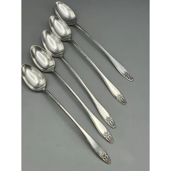 5 Lady Doris AI Silver Plate Ice Tea Spoons PRINCESS 7 in Arnold Palmer Mixer - Picture 13 of 16